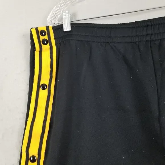 Polo Sport Ralph Lauren Pants Mens 2XL Black Yellow Snap Side Tearaway Track